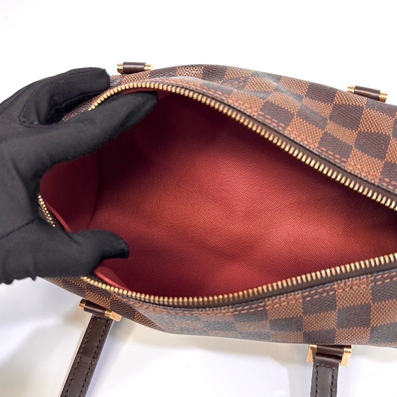 🔥路易威登圓筒包26LV咖棋盤格金釦Papillon PM圓筒包 N51304-11