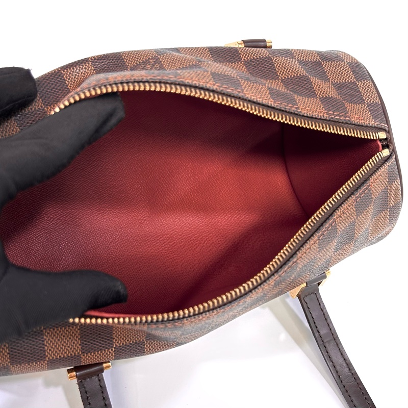 🔥路易威登圓筒包26LV咖棋盤格金釦Papillon PM圓筒包 N51304-12