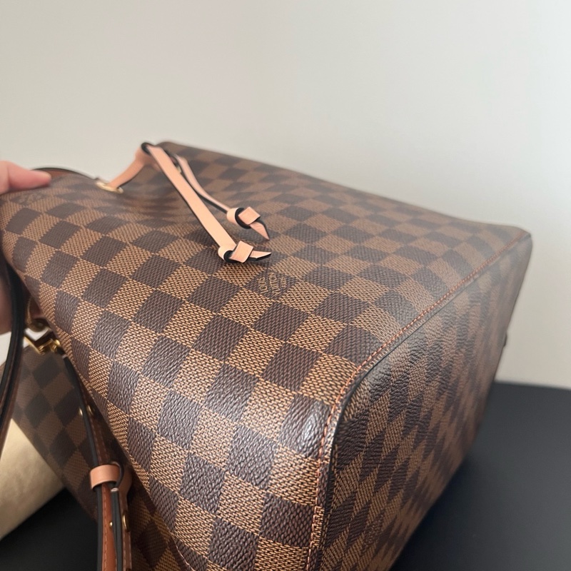 LV棋盤格粉色水桶，編碼+芯片，無磨損痕跡-7