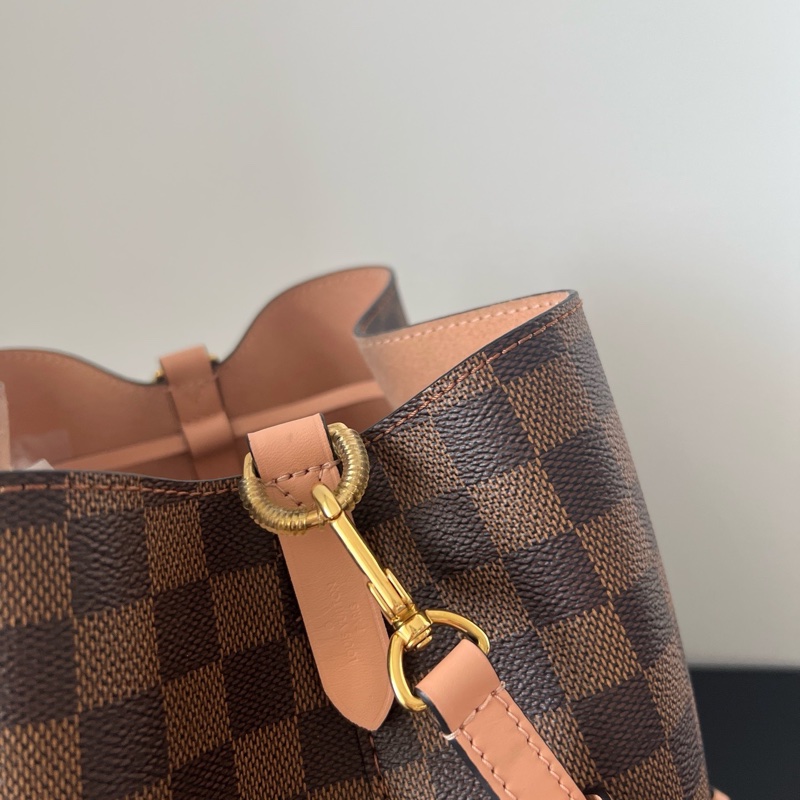 LV棋盤格粉色水桶，編碼+芯片，無磨損痕跡-8