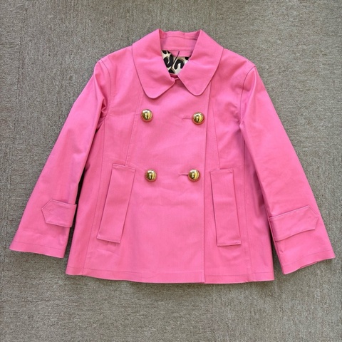 99 新 lv路易威登 粉色風衣短外套 尺碼34碼 吊牌在