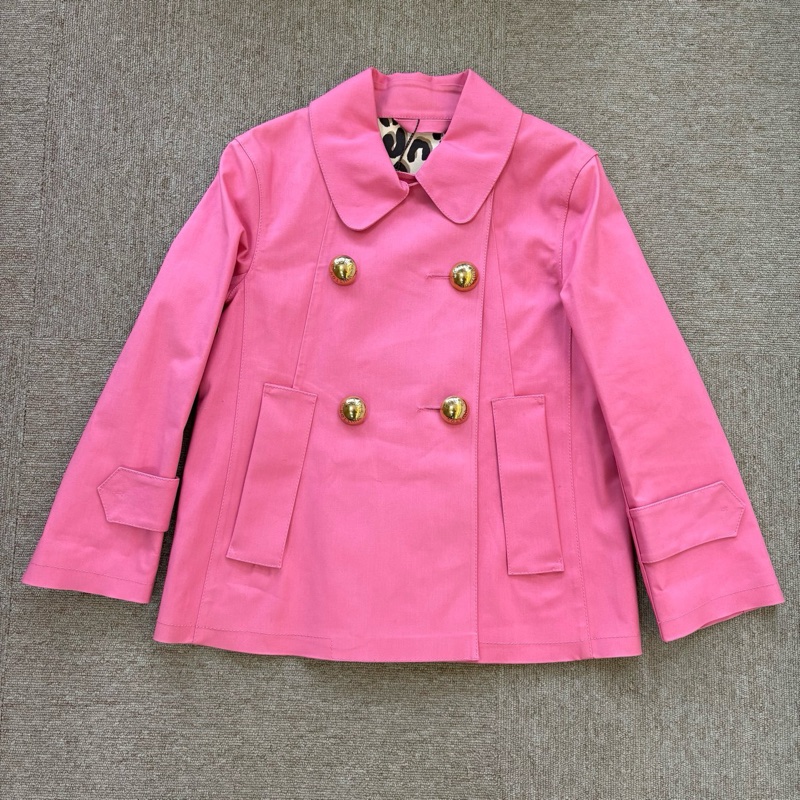 99 新 lv路易威登 粉色風衣短外套 尺碼34碼 吊牌在-3