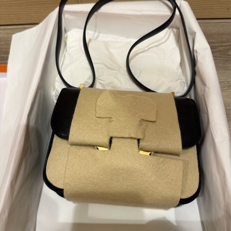 愛馬仕Hermes康康Constance mini 19 黑金W刻-2