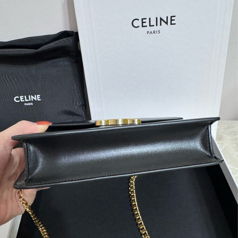 幾乎全新 Celine woc 美品大全套 英國購入 金鏈凱旋門logo信封包專櫃$75000-2