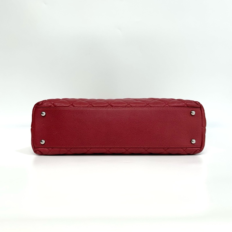 ❤️香奈兒2wayhobo紅色CHANEL銀釦小牛皮HOBO肩背包A66803-10