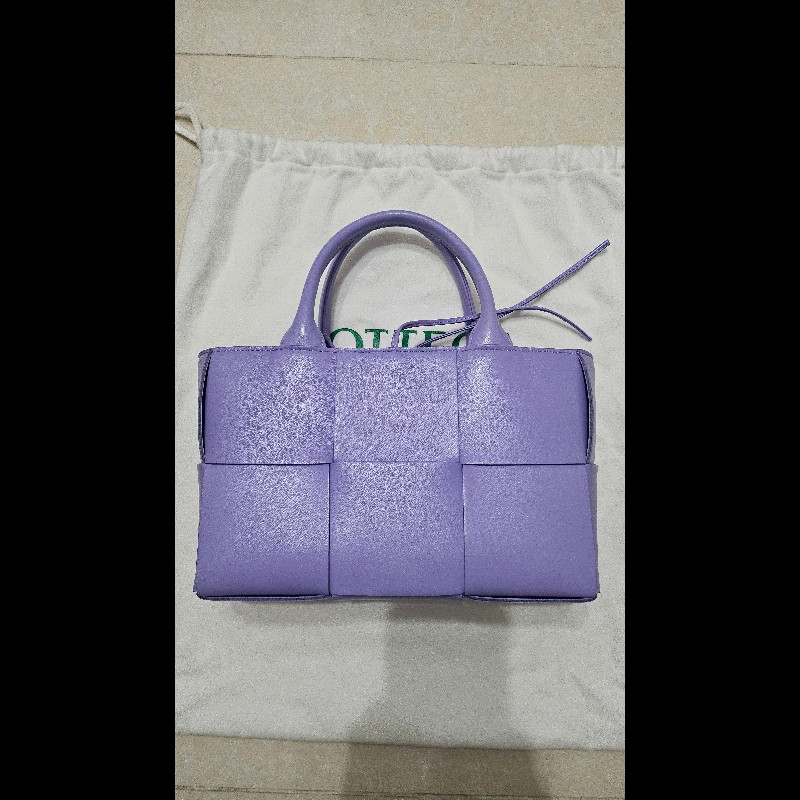 BV 葆碟 Mini Arco Tote Bag 迷你手提托特包可斜咩 薰衣草紫色 羊皮意大利製造-0