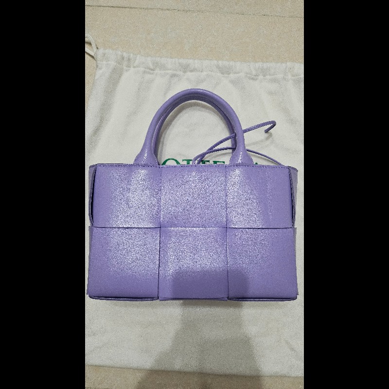 BV 葆碟 Mini Arco Tote Bag 迷你手提托特包可斜咩 薰衣草紫色 羊皮意大利製造-9