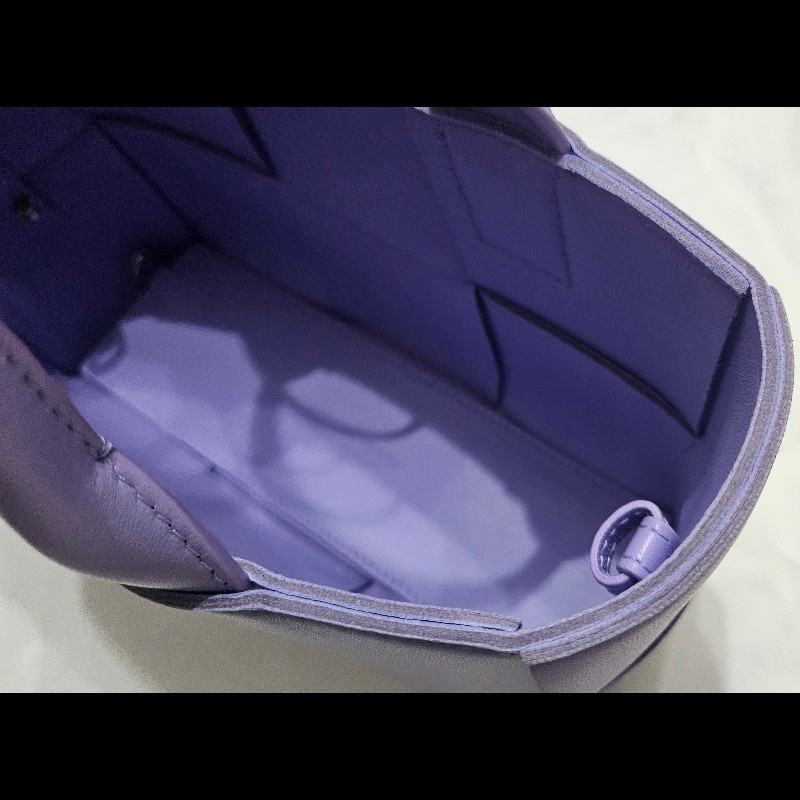 BV 葆碟 Mini Arco Tote Bag 迷你手提托特包可斜咩 薰衣草紫色 羊皮意大利製造-13