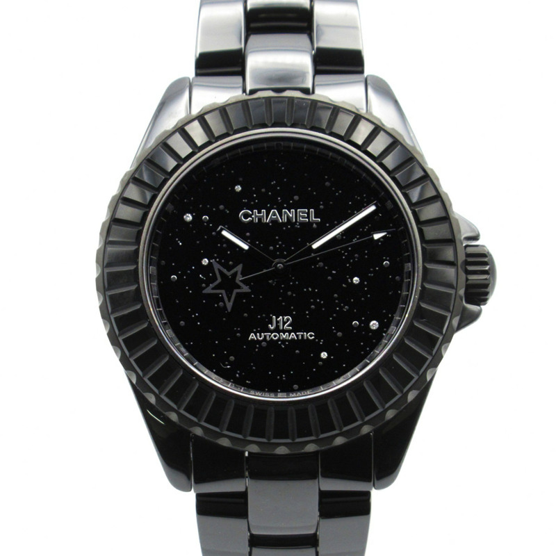 香奈兒 J12 星際腕錶，男士，黑色，陶瓷，H7989-0