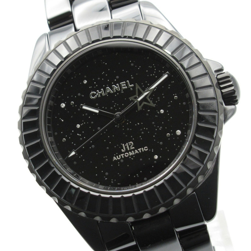香奈兒 J12 星際腕錶，男士，黑色，陶瓷，H7989-2