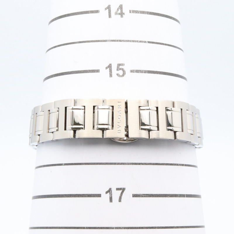 寶格麗 (BVLGARI) 12P 鑲鑽腕錶，不鏽鋼材質，女士款，黑色，BB26BSS 12-6