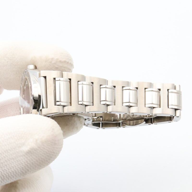 寶格麗 (BVLGARI) 12P 鑲鑽腕錶，不鏽鋼材質，女士款，黑色，BB26BSS 12-7