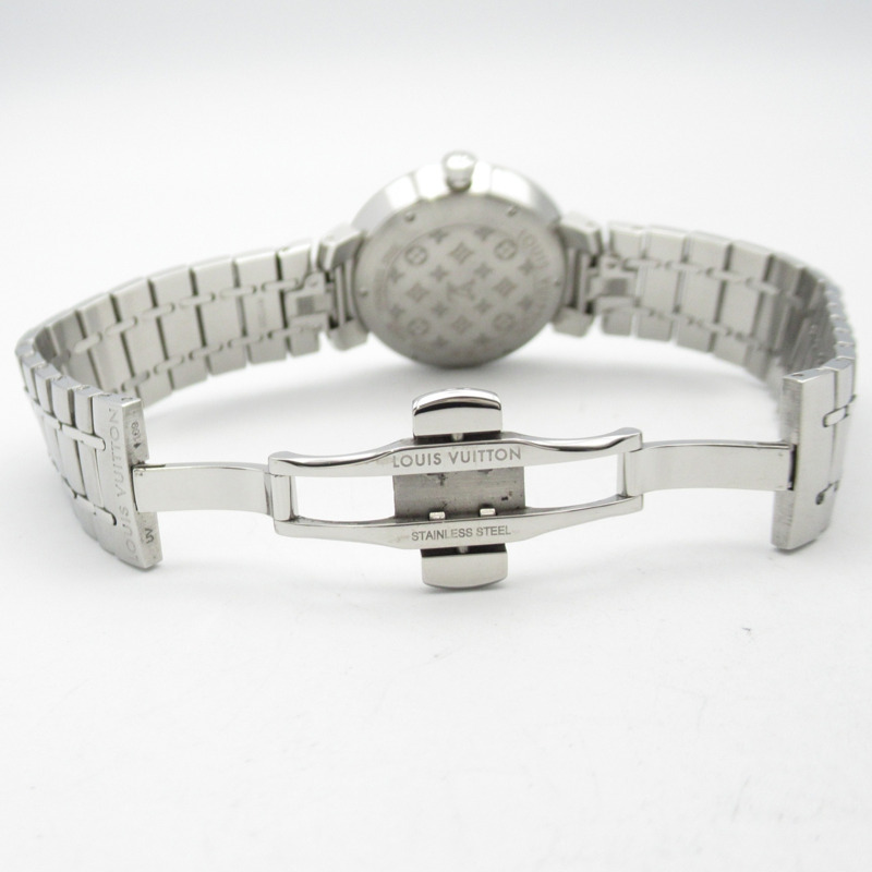路易威登 Tambour Slim MM 女士腕錶，不銹鋼材質，銀色，型號 Q13MJ-4