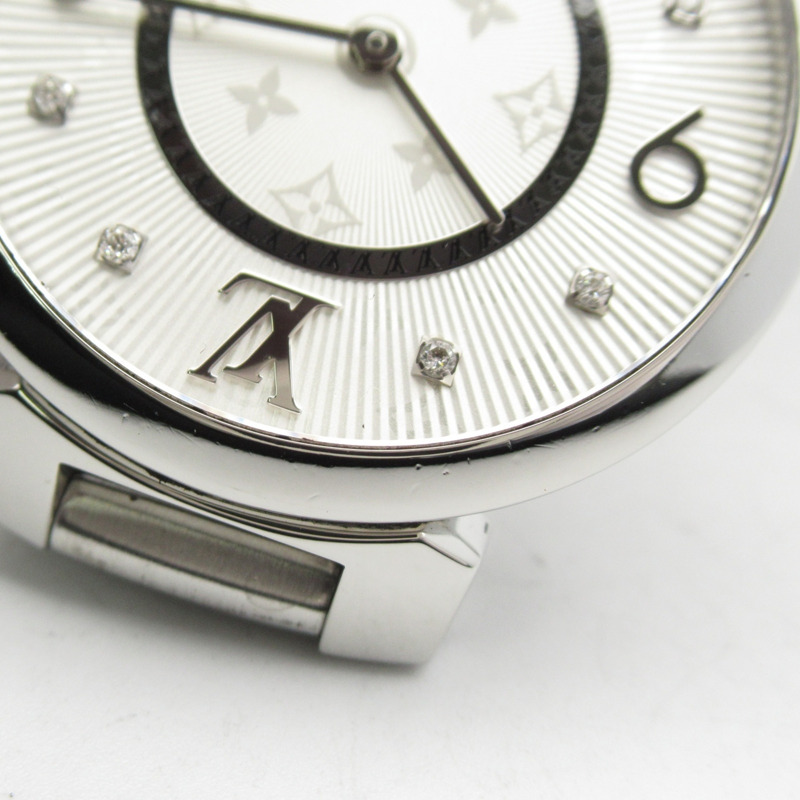 路易威登 Tambour Slim MM 女士腕錶，不銹鋼材質，銀色，型號 Q13MJ-11