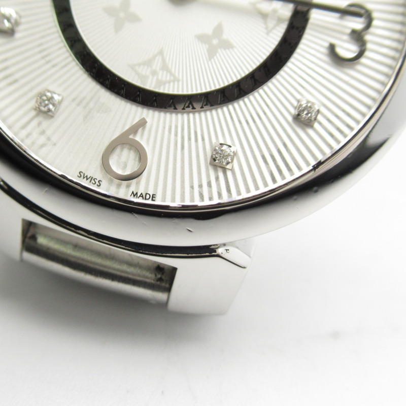 路易威登 Tambour Slim MM 女士腕錶，不銹鋼材質，銀色，型號 Q13MJ-12