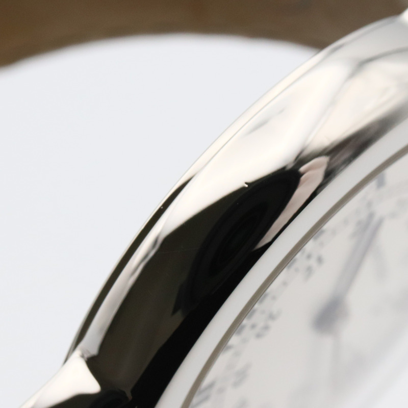 卡地亞 Ronde Solo de SM 女士腕錶，不鏽鋼和皮革錶帶，銀色，WSRN0019-12