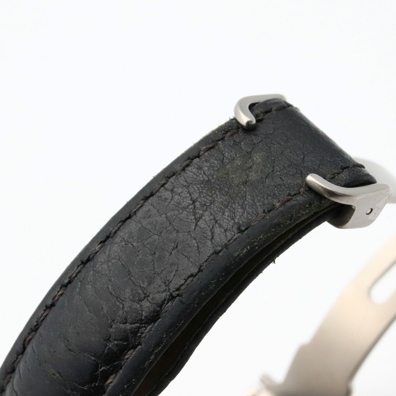 卡地亞 Ronde Solo de SM 女士腕錶，不鏽鋼和皮革錶帶，銀色，WSRN0019-13