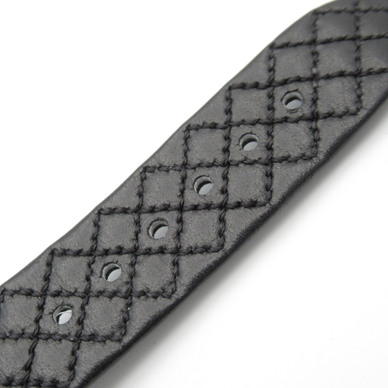 香奈兒男友腕錶，不鏽鋼鑲鑽錶殼，皮革錶帶，女士，白色，蛋白石 H6402-12