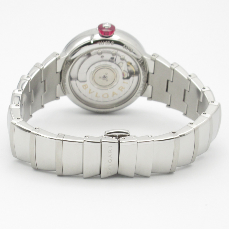 寶格麗 Lucea Date 11P 鑲鑽腕錶，不鏽鋼錶殼，白色錶殼，女款，LU33WSSD 11-3