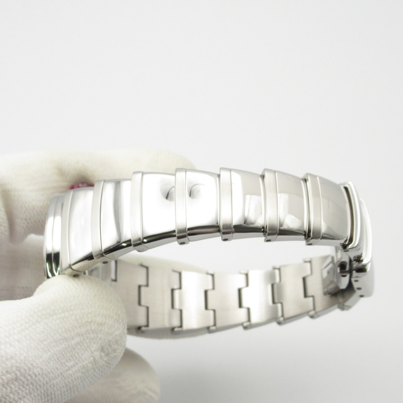 寶格麗 Lucea Date 11P 鑲鑽腕錶，不鏽鋼錶殼，白色錶殼，女款，LU33WSSD 11-8