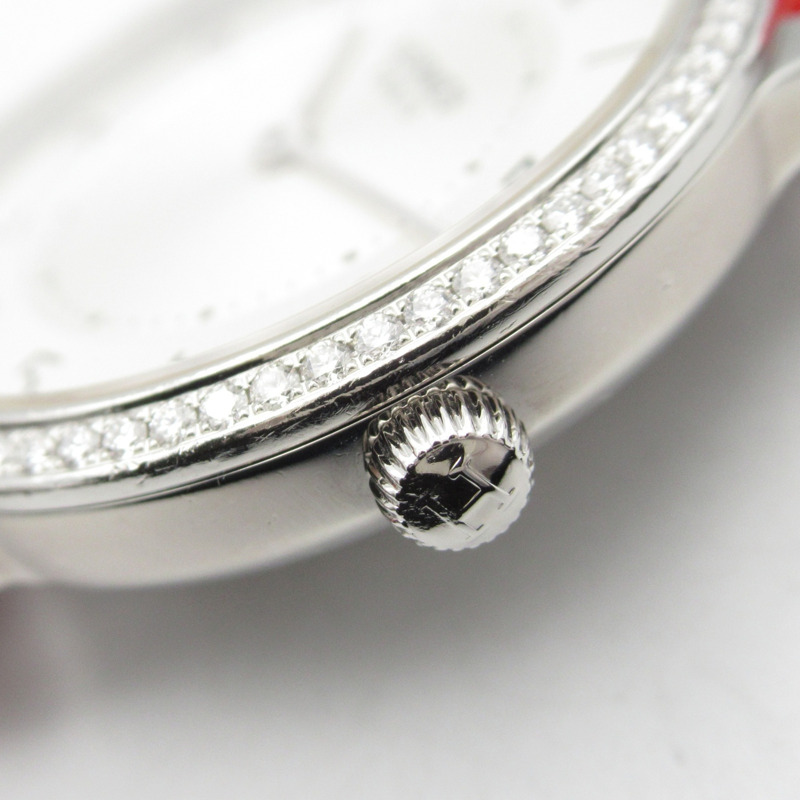 愛馬仕纖薄腕錶，不鏽鋼和皮革錶帶，銀色，CA2.230，女士款-11