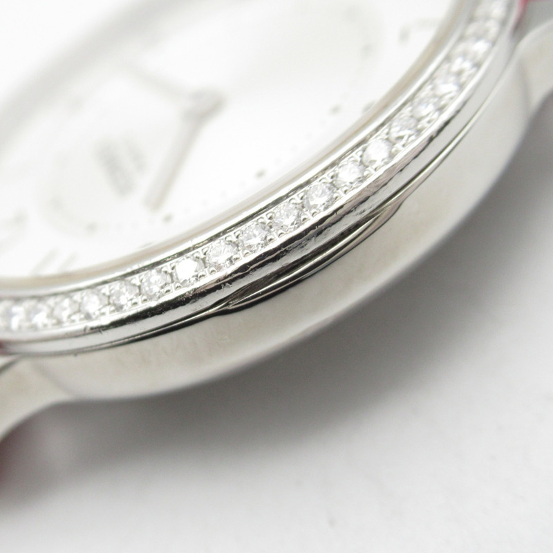 愛馬仕纖薄腕錶，不鏽鋼和皮革錶帶，銀色，CA2.230，女士款-12