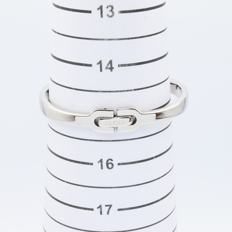 Gucci 6800L 女士白色不鏽鋼鑲鑽腕錶，附錶殼-7