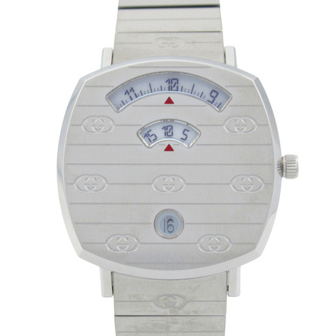 Gucci Grip腕錶，不鏽鋼材質，男童款，白色，尺寸157.4