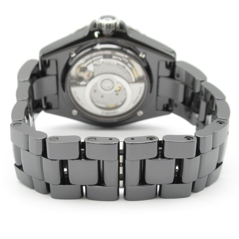 香奈兒 J12 12P 鑽石腕錶，陶瓷錶殼，鑲鑽，男士腕錶，黑色，H5702-3