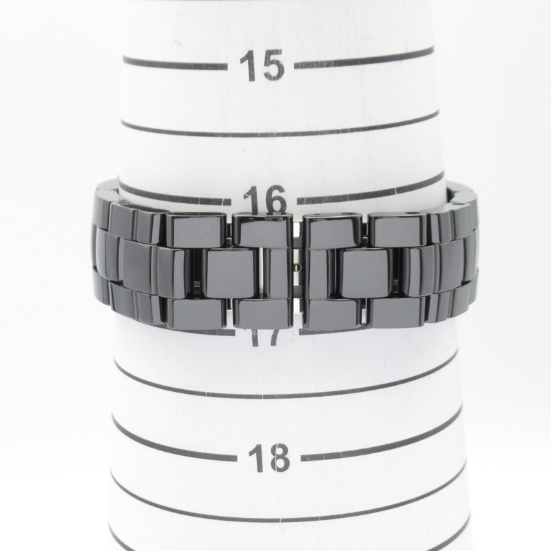 香奈兒 J12 12P 鑽石腕錶，陶瓷錶殼，鑲鑽，男士腕錶，黑色，H5702-7