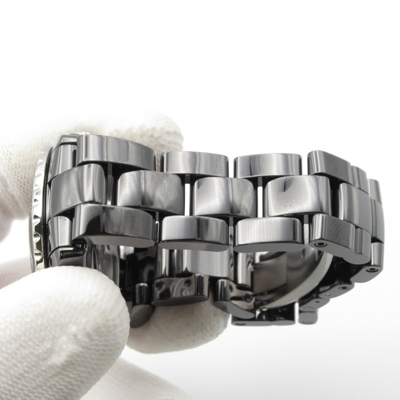 香奈兒 J12 12P 鑽石腕錶，陶瓷錶殼，鑲鑽，男士腕錶，黑色，H5702-8