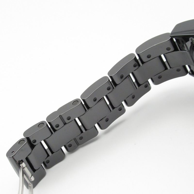 香奈兒 J12 12P 鑽石腕錶，陶瓷錶殼，鑲鑽，男士腕錶，黑色，H5702-20