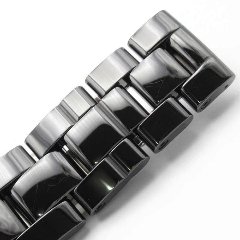 香奈兒 J12 12P 鑽石腕錶，陶瓷錶殼，鑲鑽，男士腕錶，黑色，H5702-22