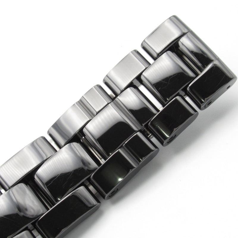 香奈兒 J12 12P 鑽石腕錶，陶瓷錶殼，鑲鑽，男士腕錶，黑色，H5702-24