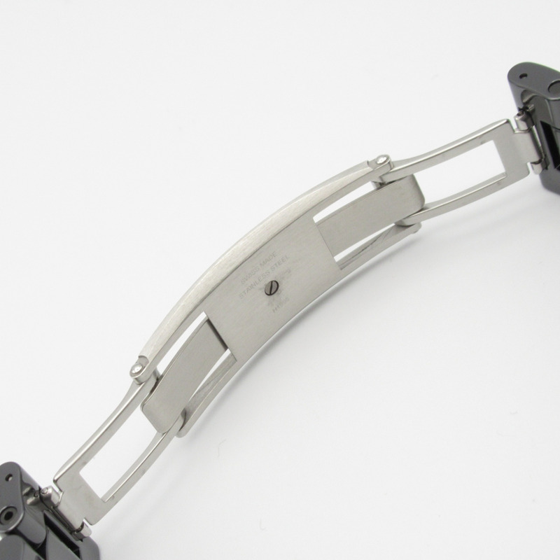 香奈兒 J12 12P 鑽石腕錶，陶瓷錶殼，鑲鑽，男士腕錶，黑色，H5702-26