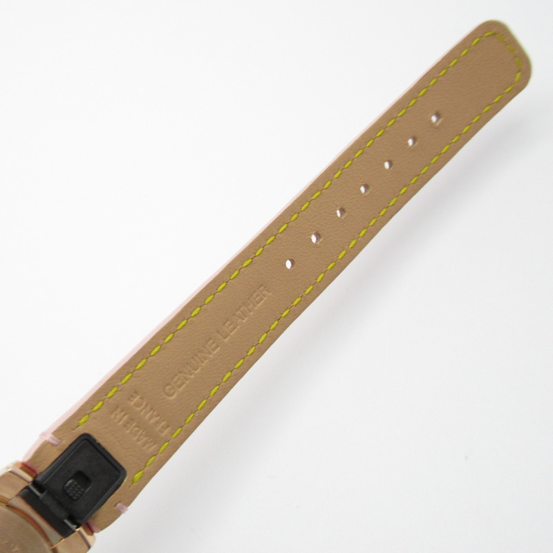 路易威登 Tambour Sakura 鑽石錶圈腕錶，18K 玫瑰金鑲鑽皮錶帶，貝殼紋，女款，Q1K09-13