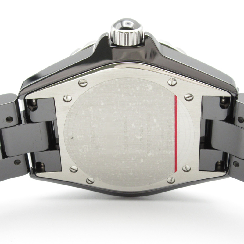 香奈兒 J12 鑽石錶圈腕錶，陶瓷錶殼，鑲鑽，男士腕錶，黑色，H1174-4