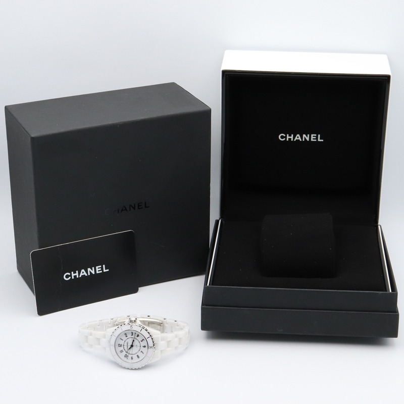香奈兒 J12 陶瓷腕錶，女士，白色，H5698-9