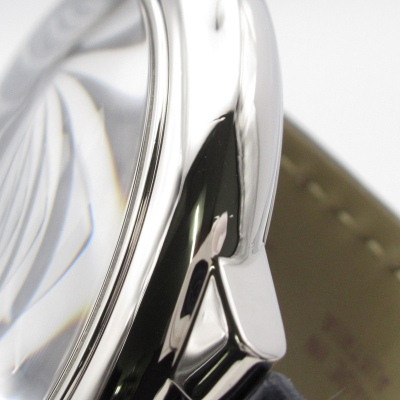 卡地亞 Ballon Bleu 男士腕錶，不鏽鋼和皮革錶帶，藍色，WSBB0025-13