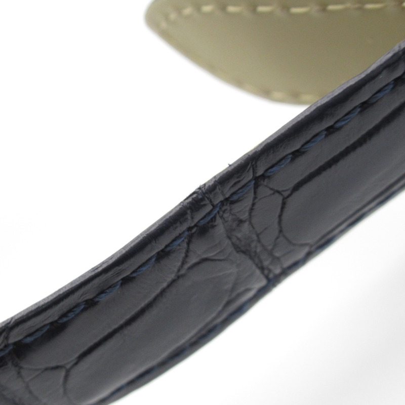 卡地亞 Ballon Bleu 男士腕錶，不鏽鋼和皮革錶帶，藍色，WSBB0025-18