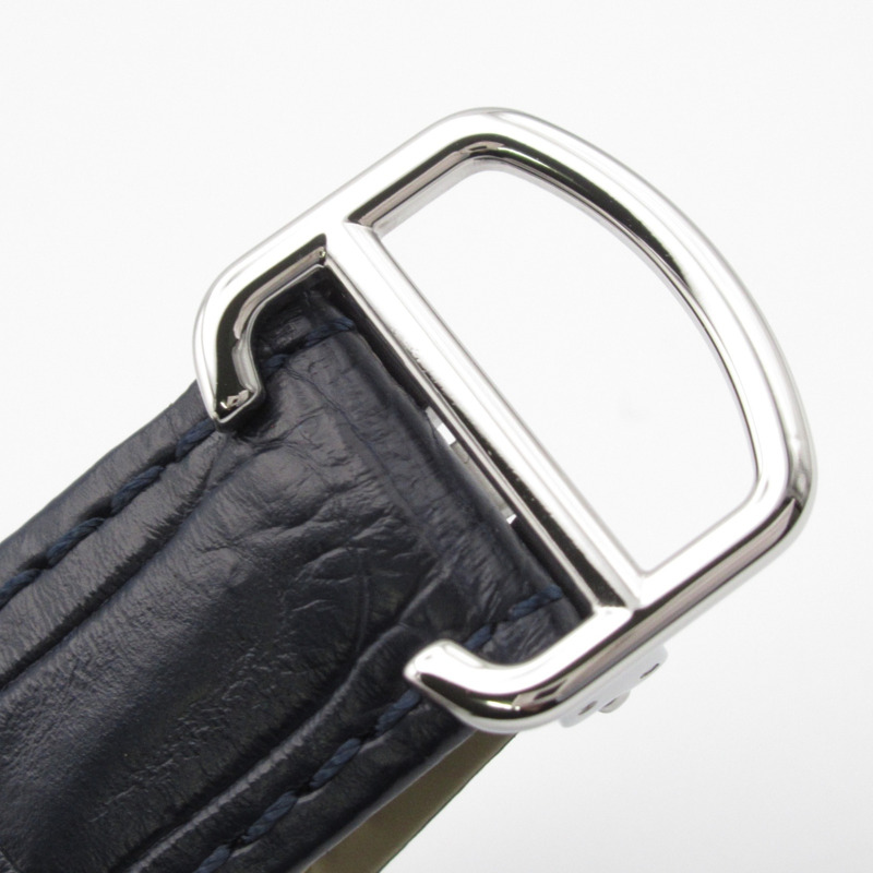 卡地亞 Ballon Bleu 男士腕錶，不鏽鋼和皮革錶帶，藍色，WSBB0025-22