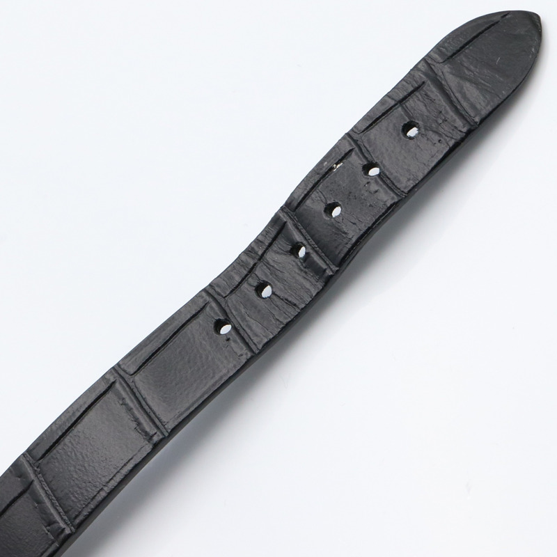 香奈兒男友腕錶，不鏽鋼鑲鑽錶殼，皮革錶帶，黑色，女士，H6586-9