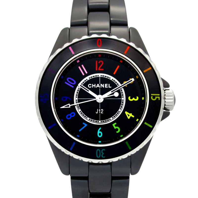 香奈兒 J12 電陶瓷腕錶，女士，黑色，H7121-0