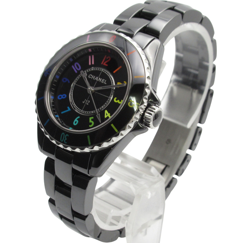 香奈兒 J12 電陶瓷腕錶，女士，黑色，H7121-1