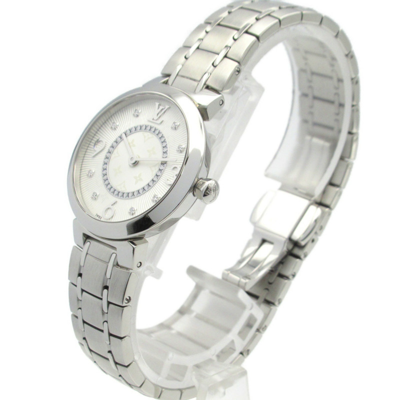 路易威登 Tambour 8鑽腕錶，不鏽鋼材質，女款，銀色，Q12MG-1