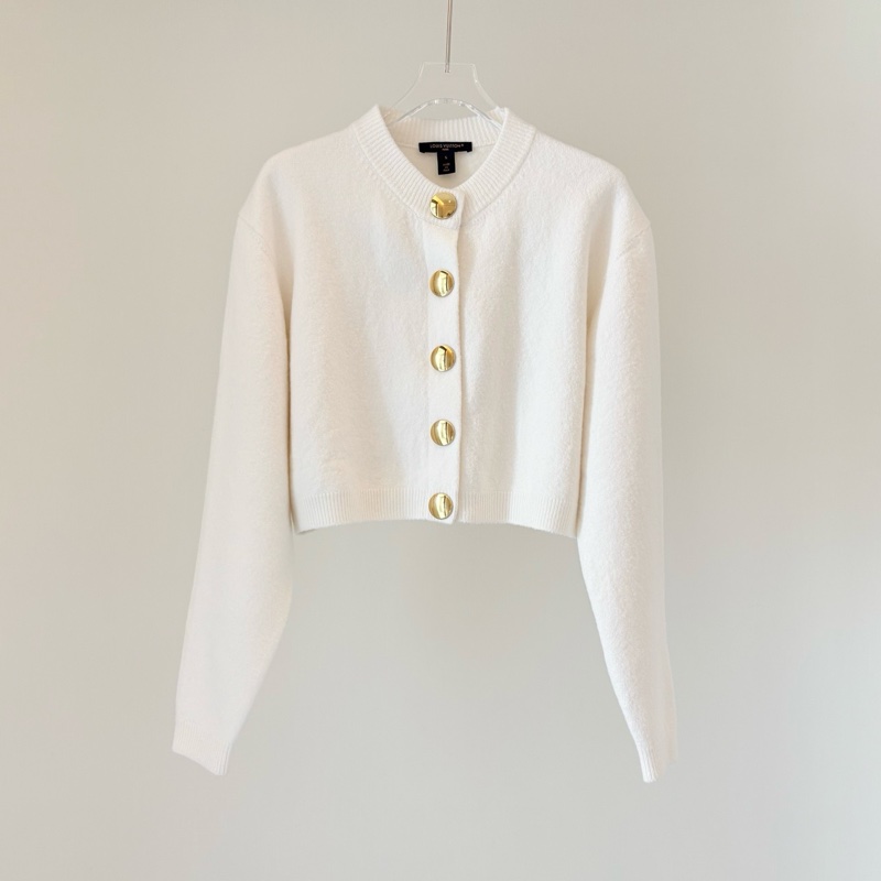 99新/LV/路易威登/W118010/白色針織開衫/S碼-1