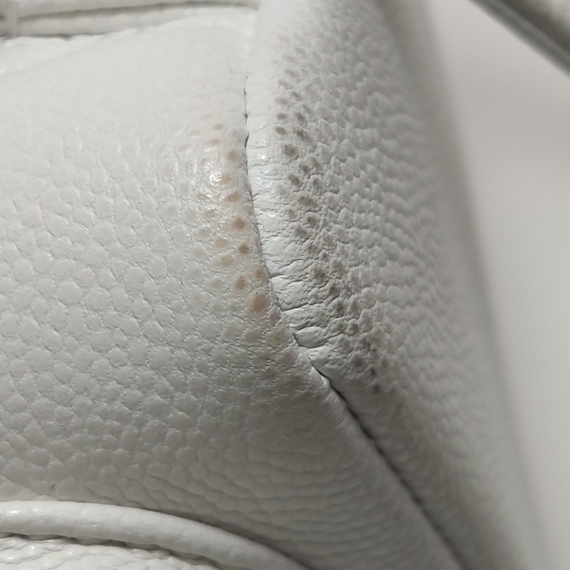 Chanel Duma 小號 25P白色牛皮雙肩包淡金扣晶片款-14