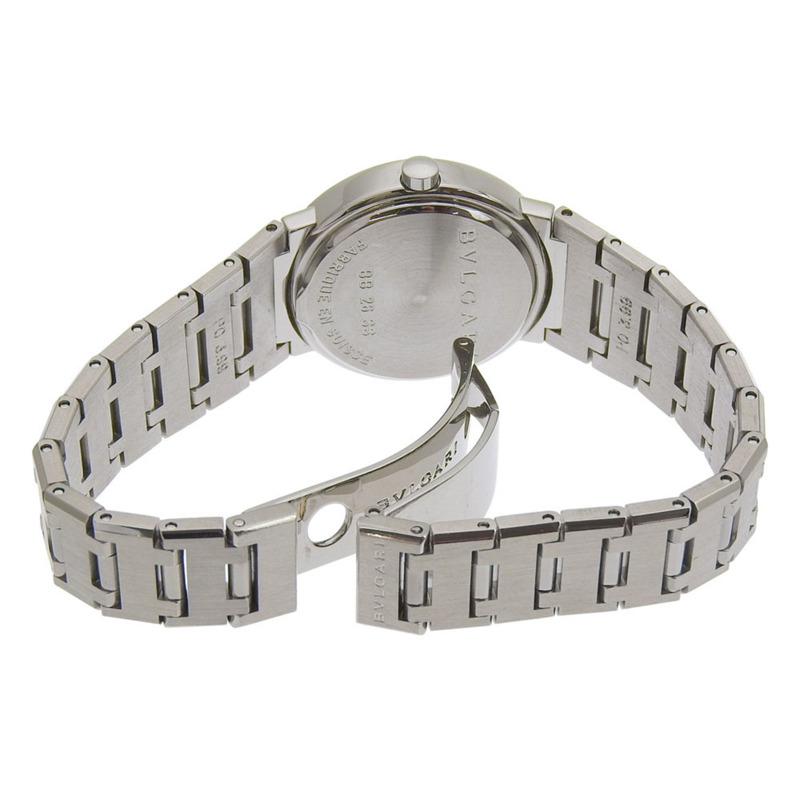 近乎全新寶格麗 (BVLGARI) Date BB26SSD 黑色錶盤不鏽鋼 26 毫米石英女雙針腕錶-2