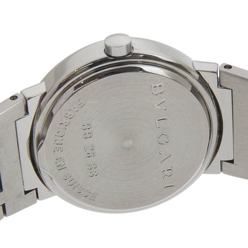 近乎全新寶格麗 (BVLGARI) Date BB26SSD 黑色錶盤不鏽鋼 26 毫米石英女雙針腕錶-3