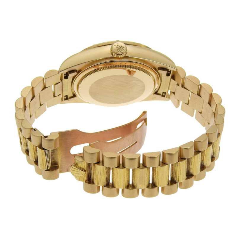 近乎全新勞力士星期日曆型腕錶 18108 9（約1986年）金錶盤，鑲鑽錶圈，18K黃金材質，重140.8克，自動上鍊-2